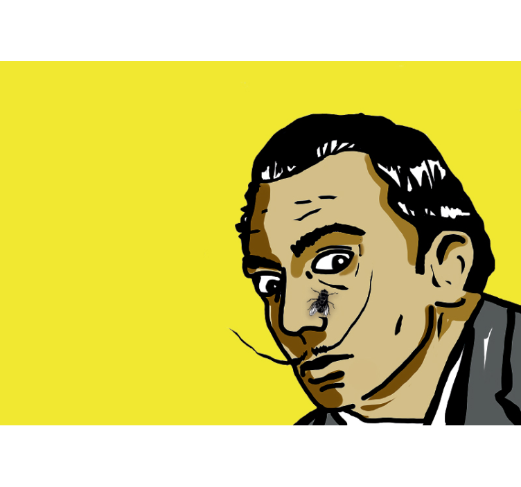 Fotomural arte encuentro de retrato surrealista - TenVinilo