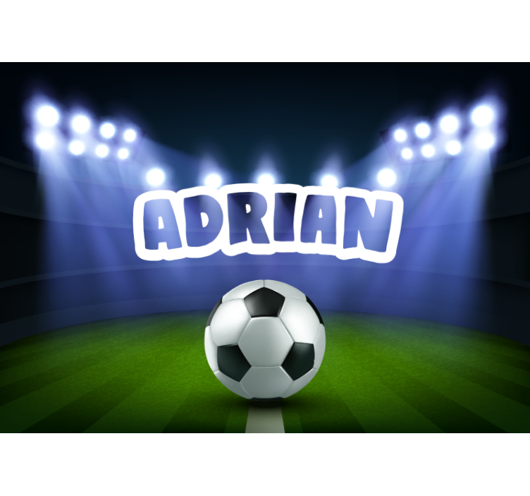 Fotomural gente celebración en el campo de fútbol - TenVinilo