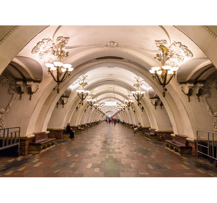 Fotomural ciudad gran pasaje subterráneo - TenVinilo