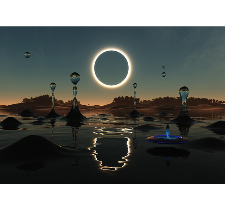 Fotomural espacio escena de agua celestial - TenVinilo