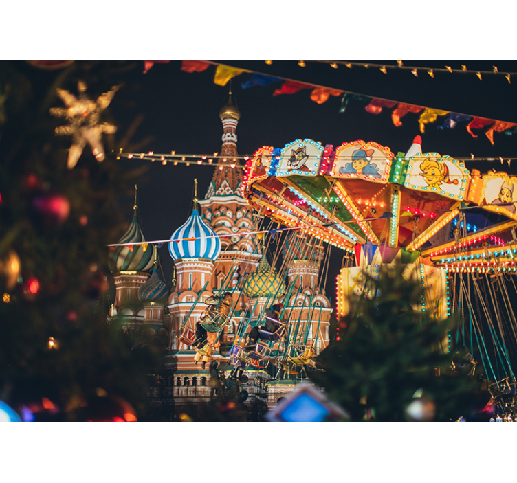 Fotomural ciudad carnaval de san basilio - TenVinilo