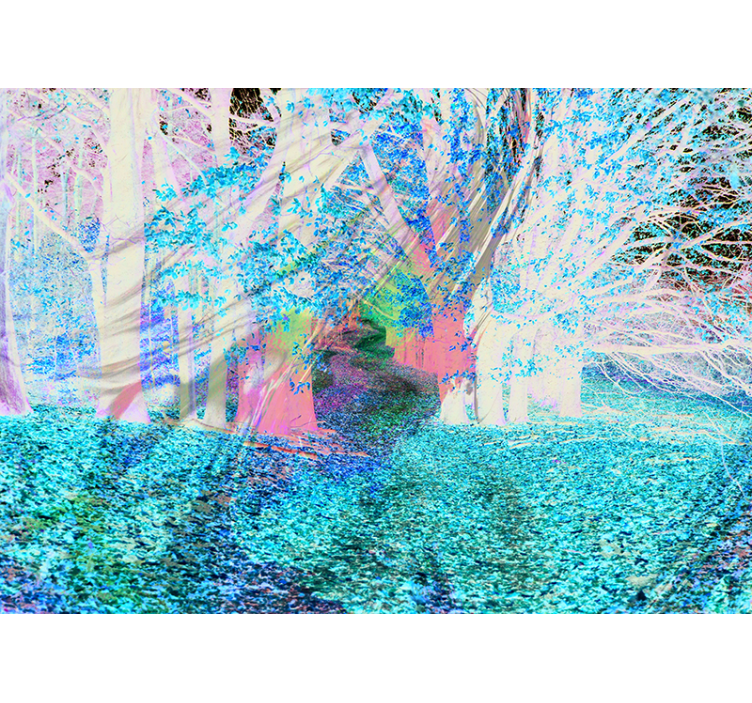 Fotomural bosque camino de otoño - TenVinilo