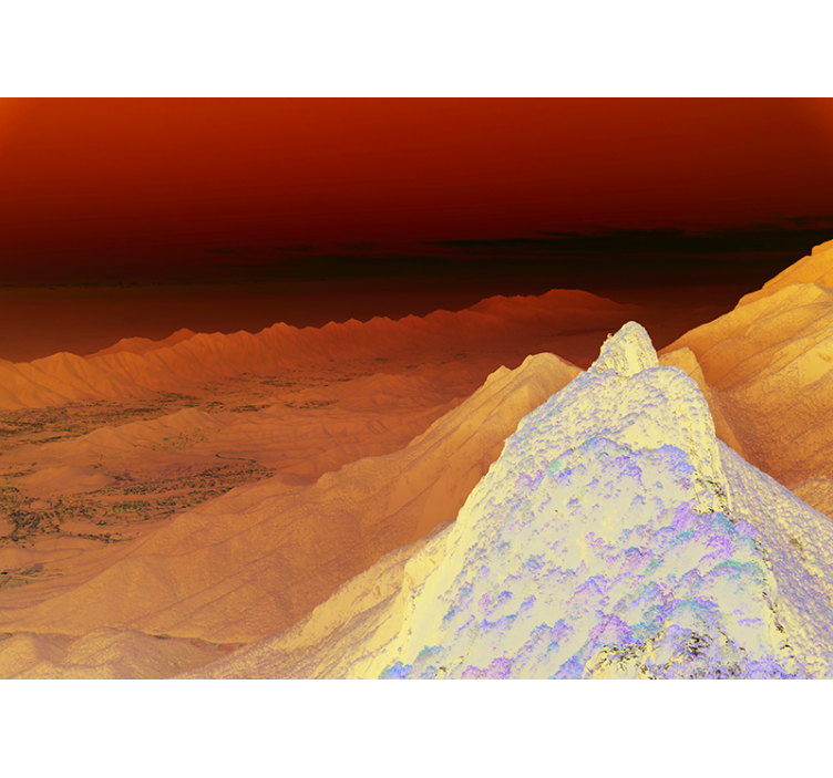 Papel pintado paisaje vista impresionante de montañas - TenVinilo