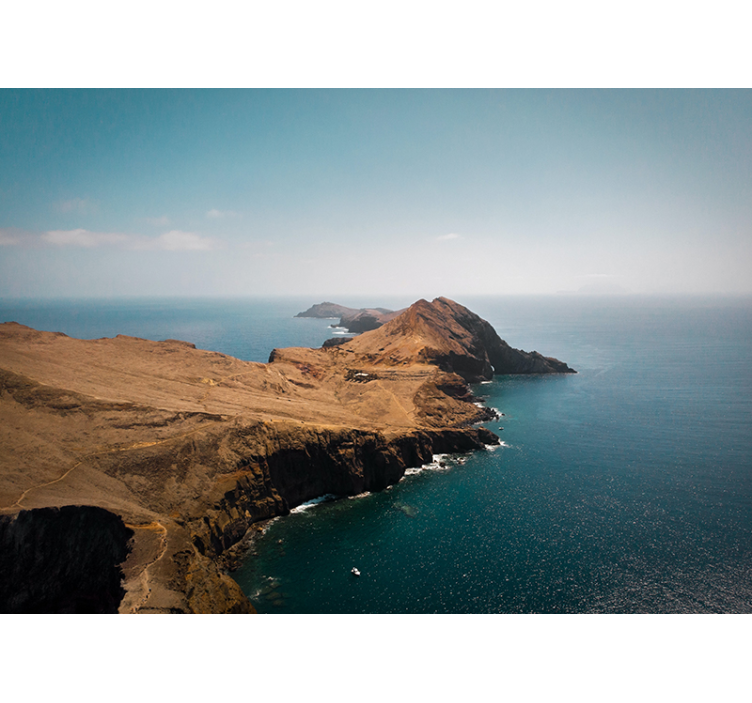 Papel pintado paisaje vista de la montaña costera - TenVinilo