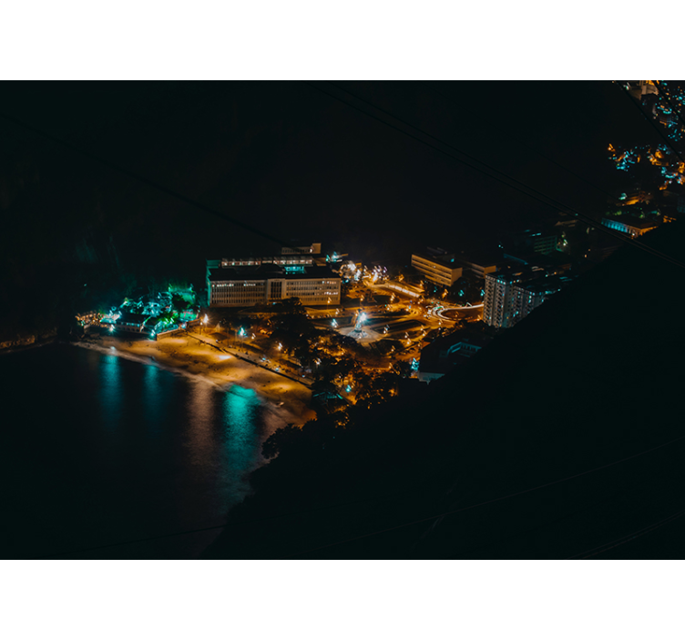 Fotomural ciudad vista nocturna urbana - TenVinilo