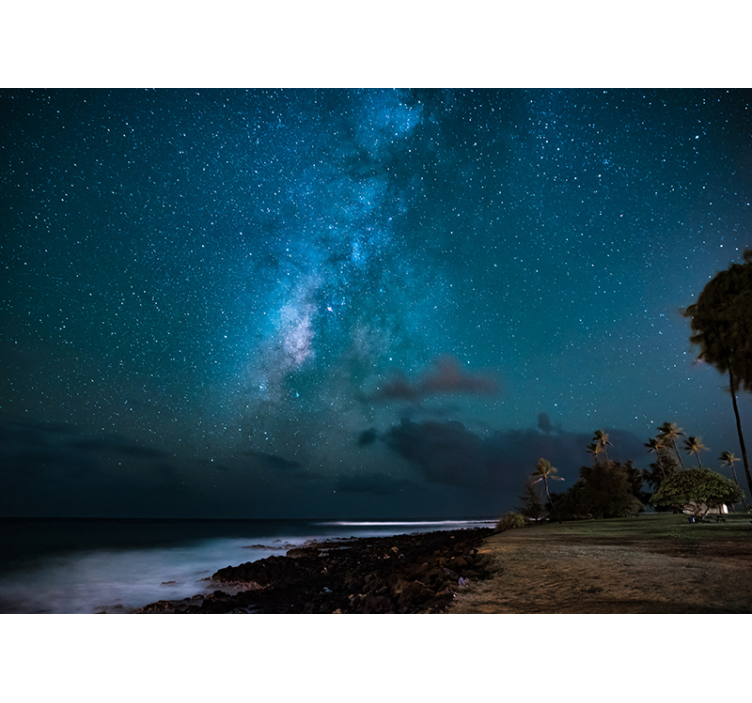 Fotomural espacio cielo nocturno estrellado - TenVinilo