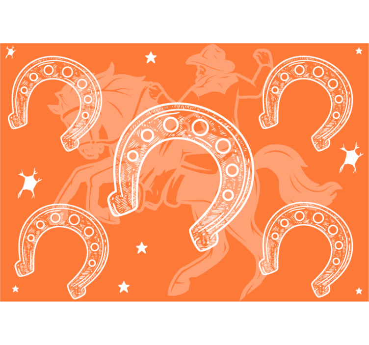 Fotomural vehículo escena de rodeo horseshoe - TenVinilo