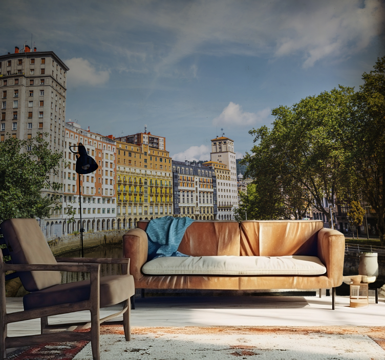 Fotomural ciudad bilbao Río Nervión - TenVinilo