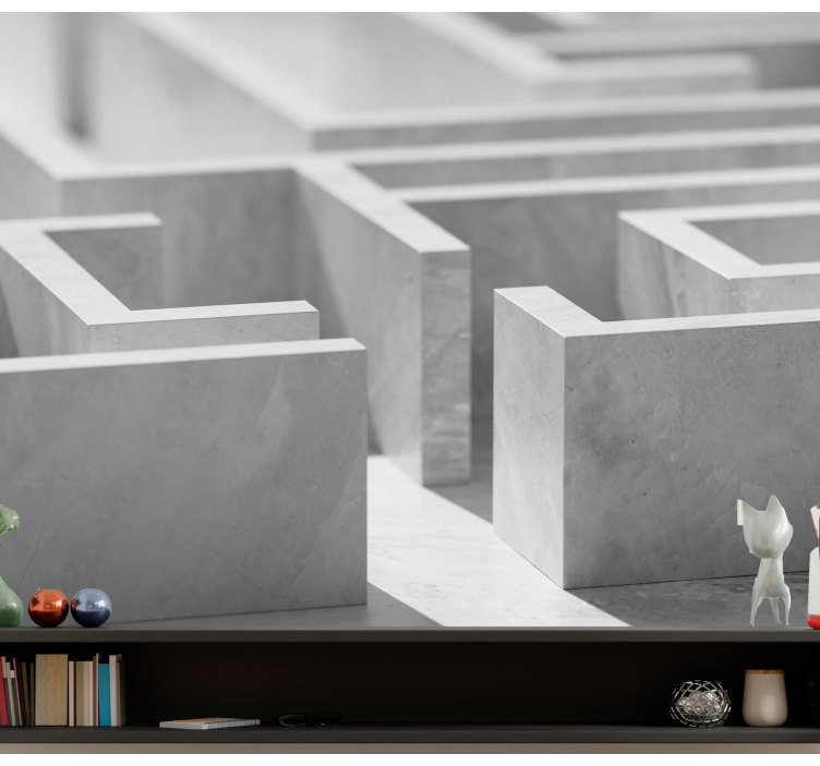 Fotomural abstracto detalles de la estructura de laberinto - TenVinilo