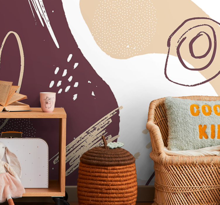 Fotomural abstracto formas geométricas abstractas - TenVinilo