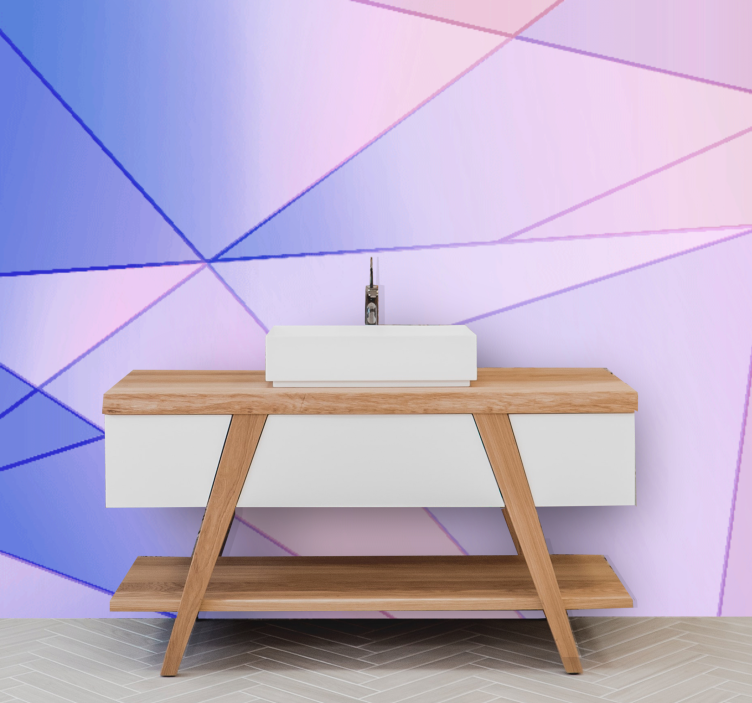 Fotomural abstracto juego de color geométrico - TenVinilo