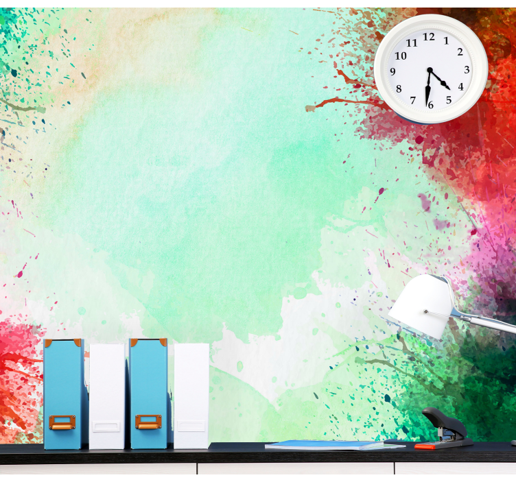 Fotomural abstracto motivos de salpicaduras coloridas - TenVinilo