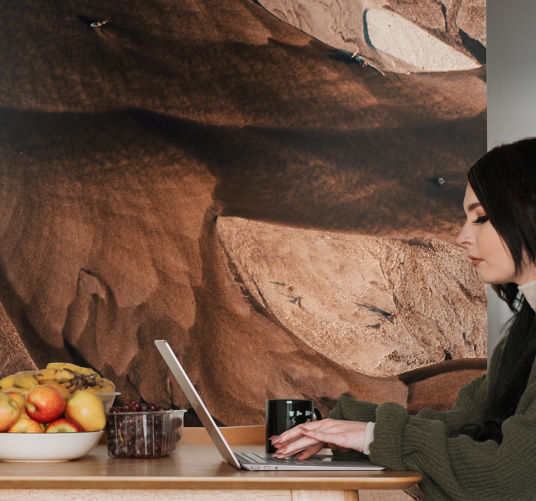 Fotomural abstracto patrones de arena texturizada - TenVinilo