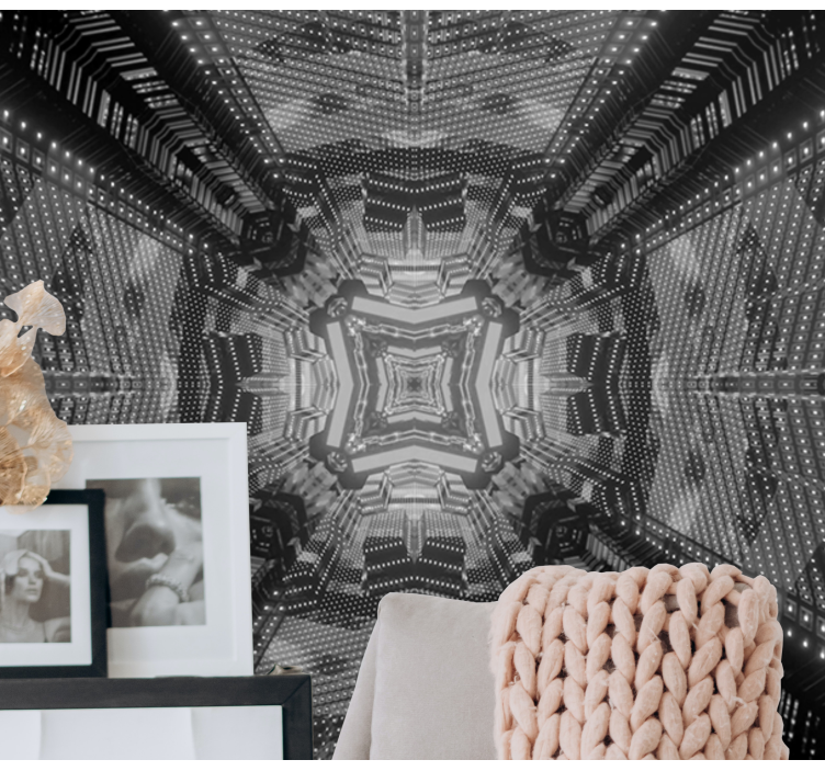 Fotomural abstracto patrones geométricos complejos - TenVinilo