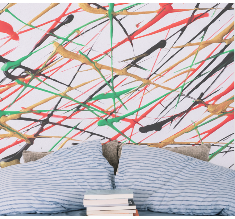 Fotomural abstracto pinceladas energéticas - TenVinilo