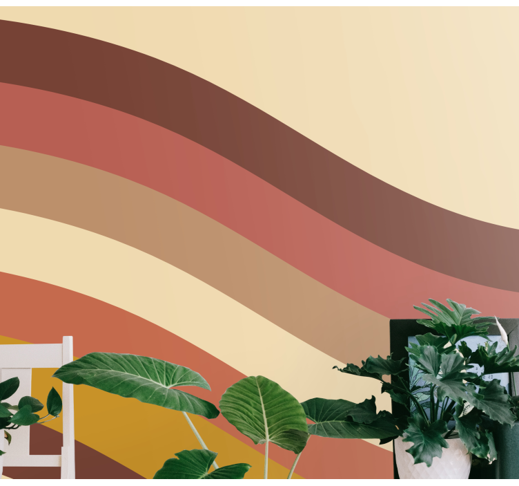 Fotomural abstracto tonos tierra ondulados - TenVinilo