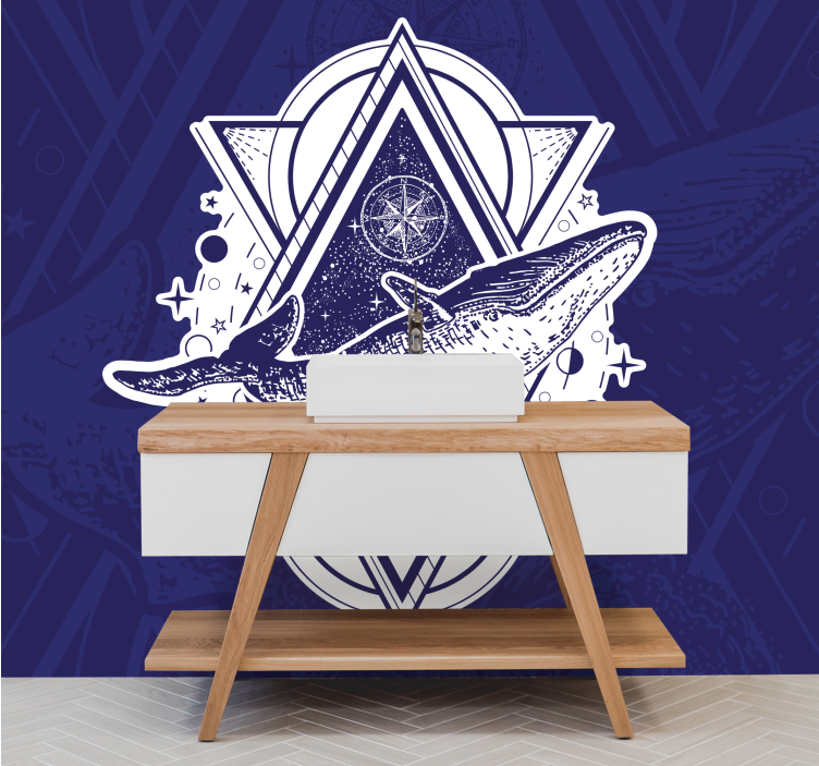 Fotomural animales diseño de ballena majestuosa - TenVinilo