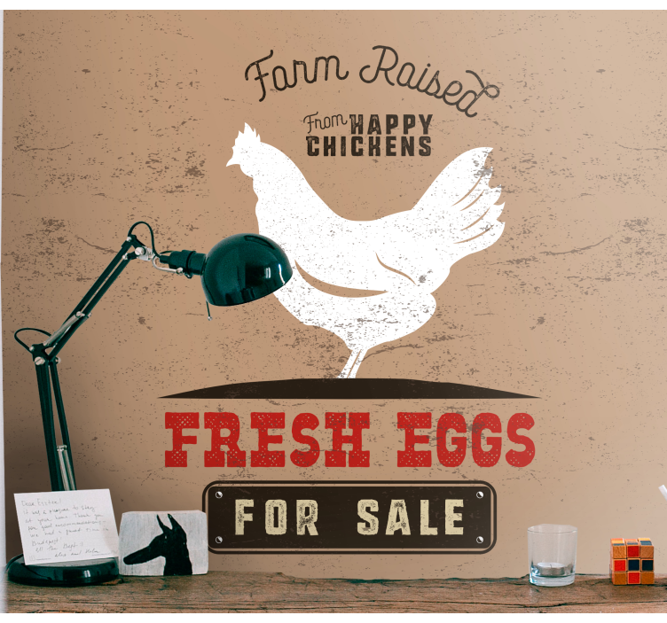 Fotomural animales gallinas de granja frescas - TenVinilo