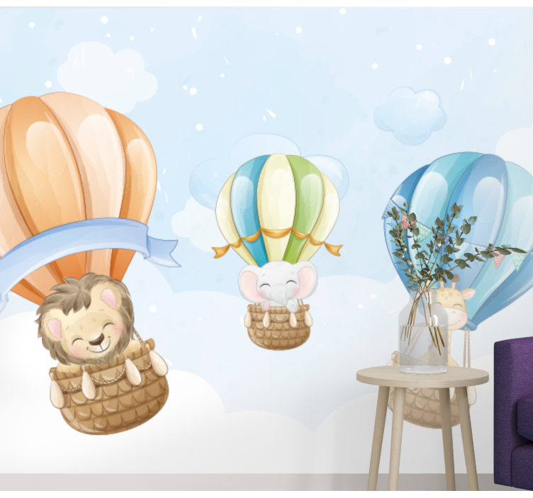 Fotomural animales globos inflables - TenVinilo