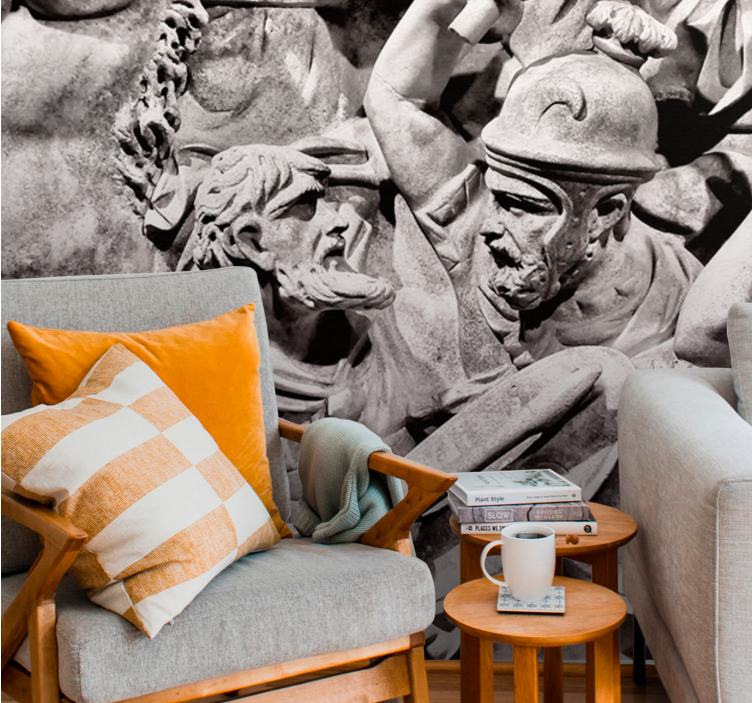 Fotomural arte clásico escena de batalla antigua - TenVinilo