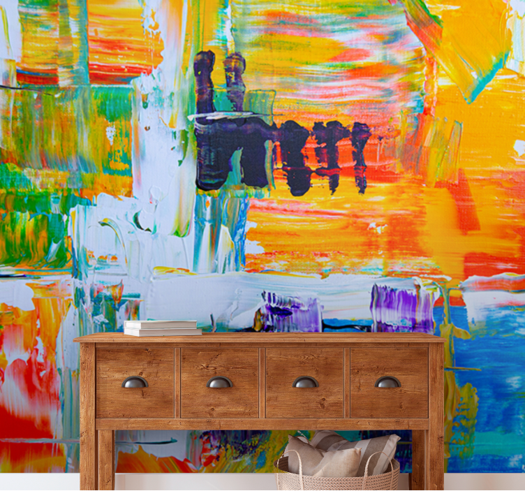 Fotomural arte composición abstracta vibrante - TenVinilo