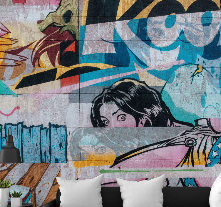 Fotomural arte urbano graffiti metropolitano - TenVinilo