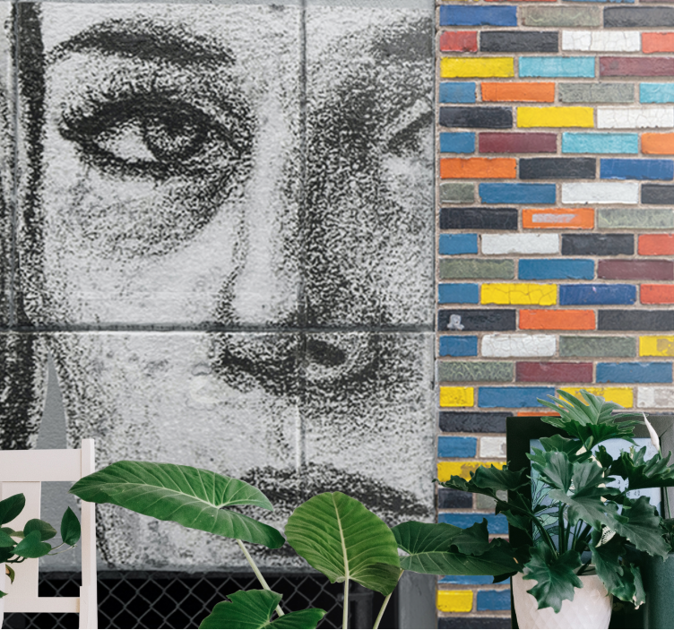 Fotomural arte urbano retrato urbano Único - TenVinilo