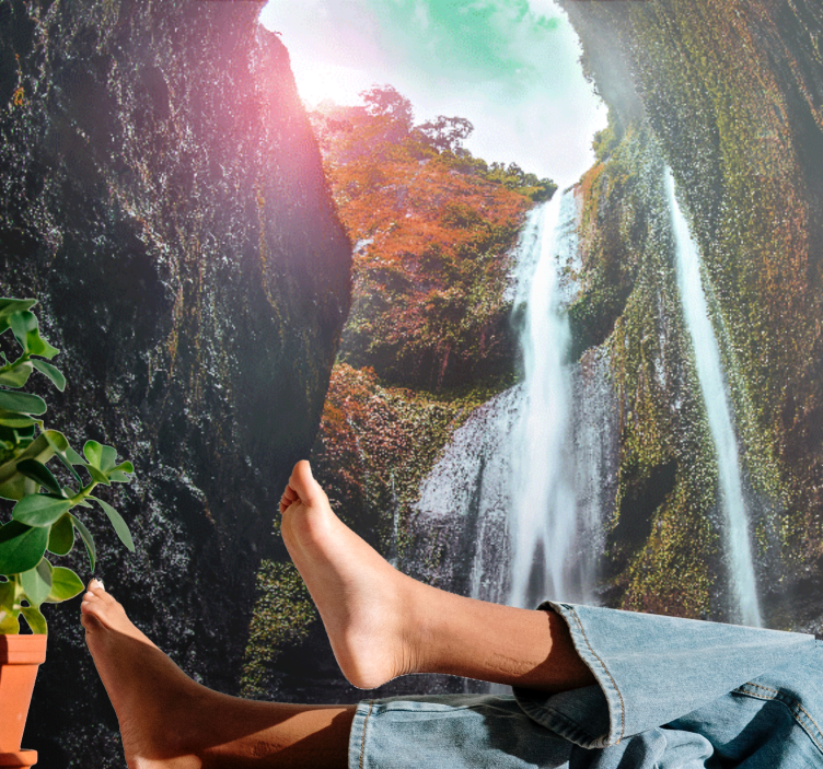 Fotomural cascada paisaje de cascadas majestuoso - TenVinilo