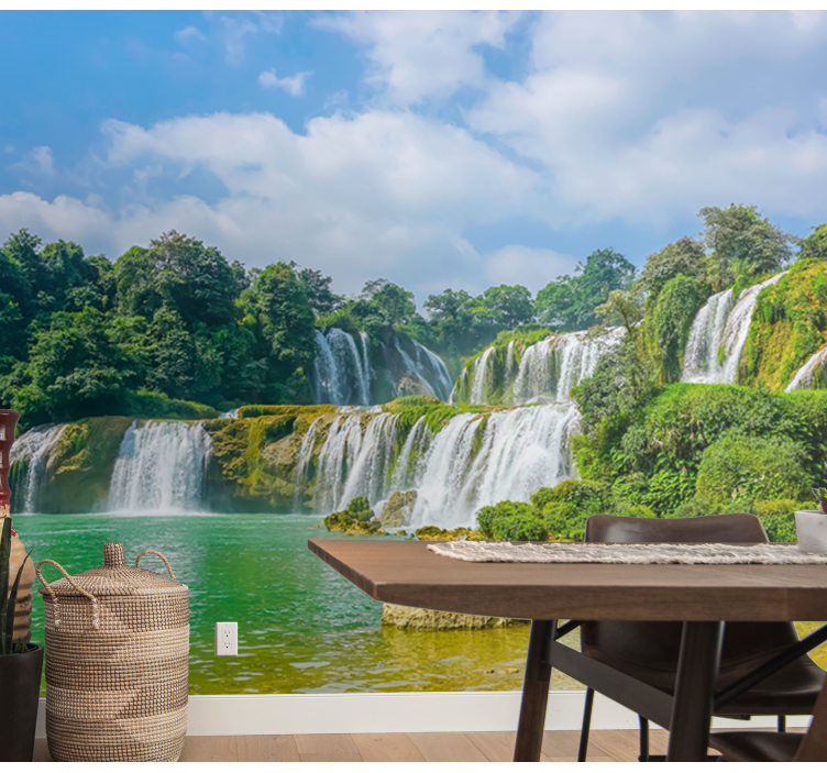 Fotomural cascada vista de cascadas tranquilas - TenVinilo