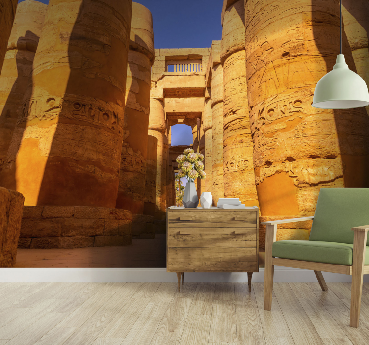 Fotomural ciudad columnas del templo histórico - TenVinilo