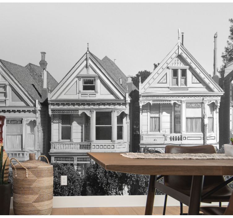 Fotomural ciudad hilera de casas victorianas - TenVinilo