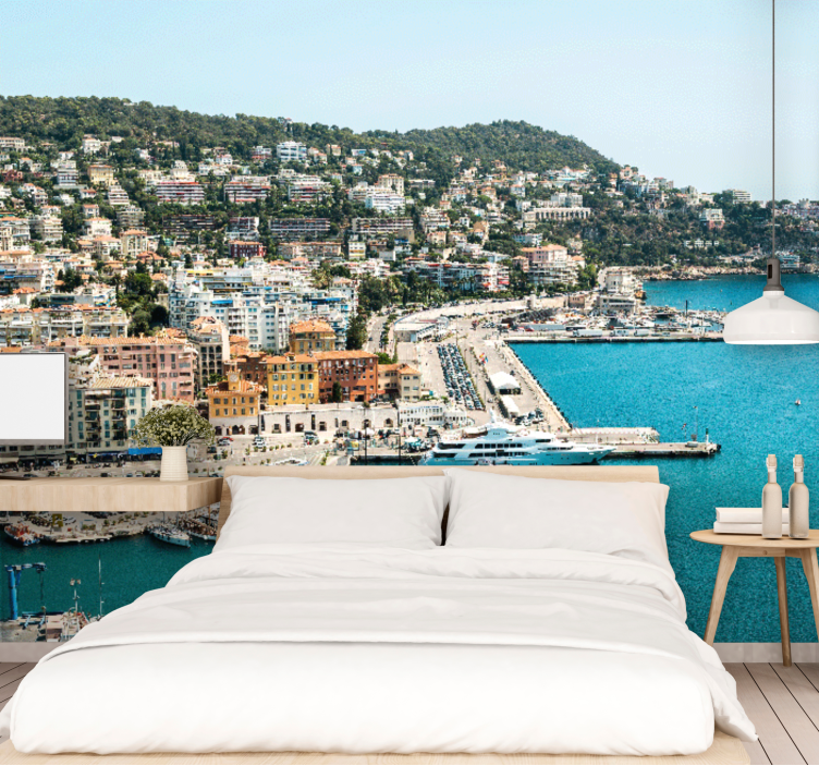 Fotomural ciudad vista costera urbana - TenVinilo