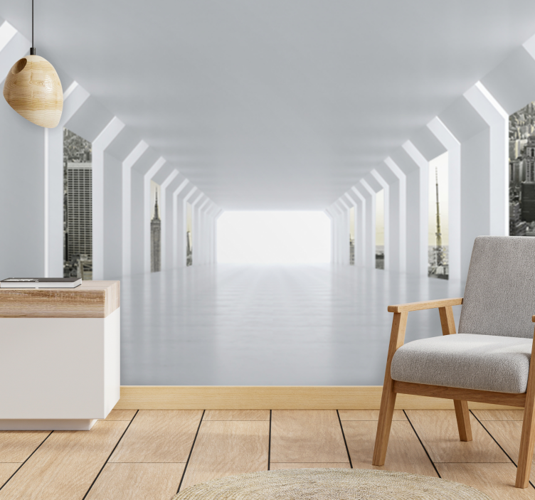 Fotomural ciudad vista de ciudad futurista - TenVinilo