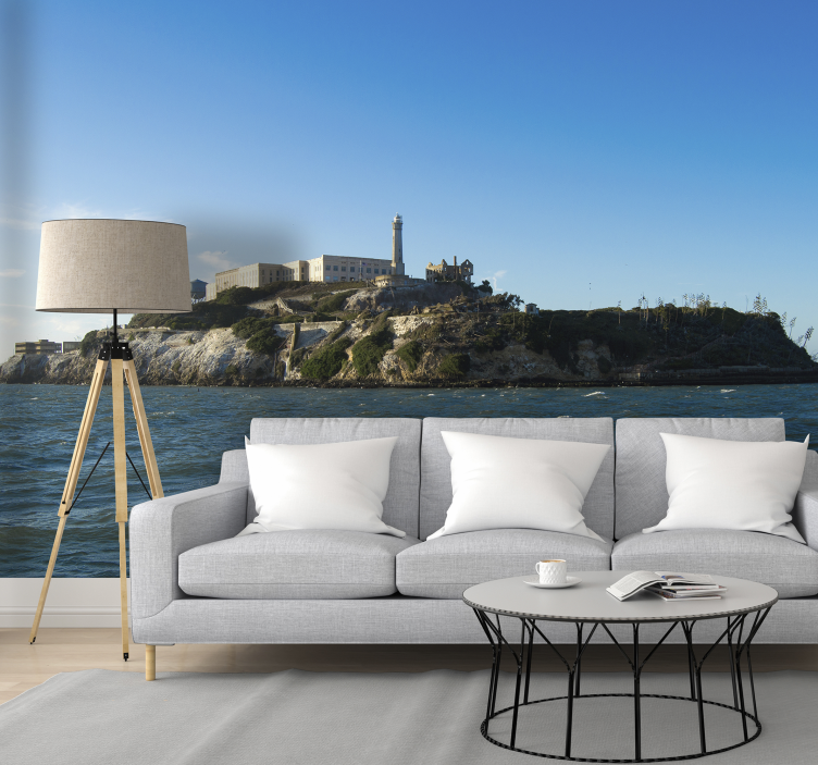 Fotomural ciudad vista de la isla de alcatraz - TenVinilo