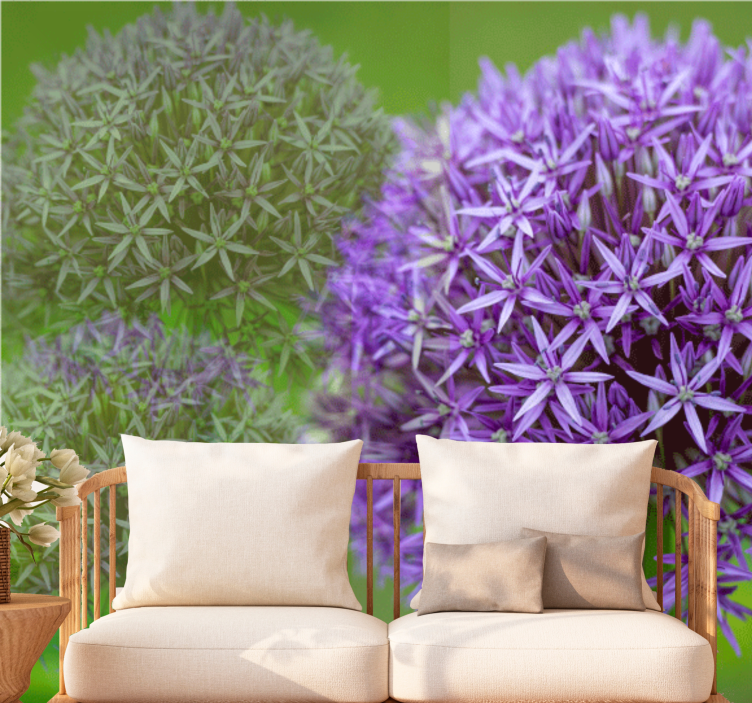 Fotomural de amapolas arreglo floral púrpura - TenVinilo