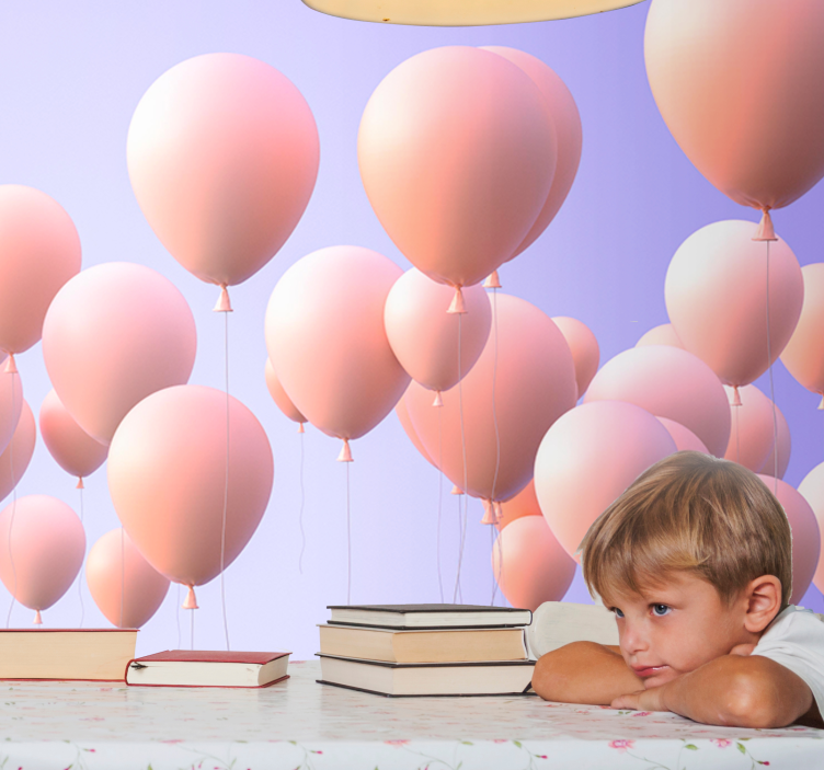 Fotomural de amor momentos de globos alegres - TenVinilo