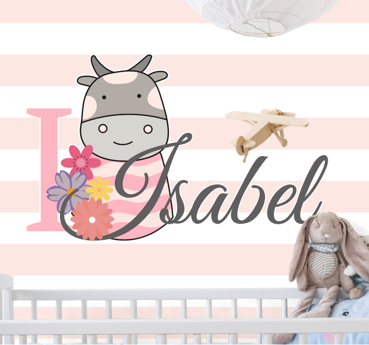 Fotomural de amor te amo vaca - TenVinilo