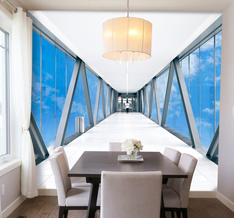 Fotomural 3D pasillo en el cielo - TenVinilo