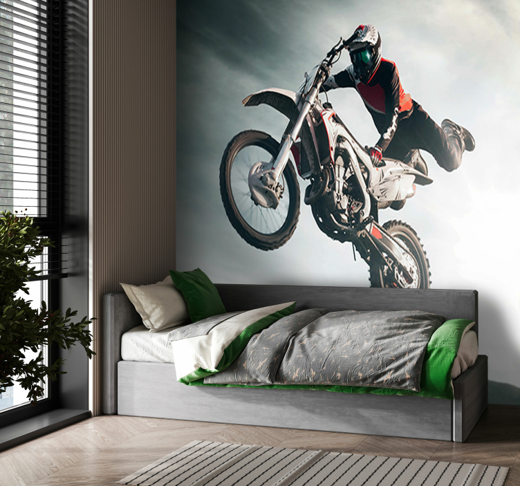 Fotomural de motos salto motocross - TenVinilo