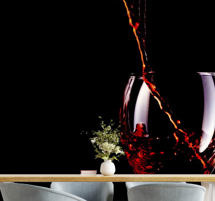 Fotomural de música salpicadura de vino fluyendo - TenVinilo