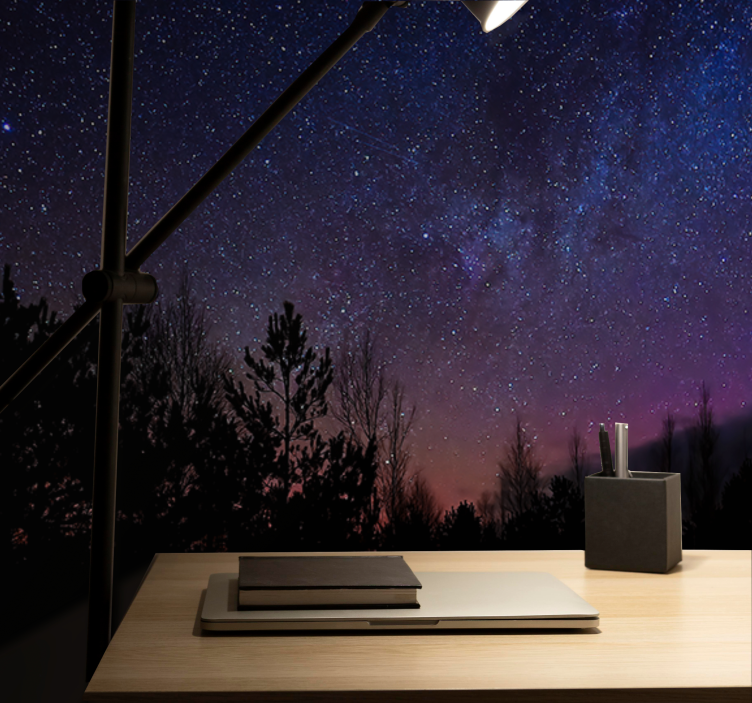 Fotomural espacio atardecer celestial - TenVinilo