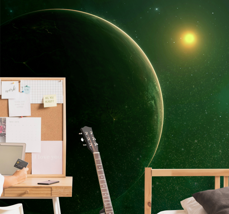 Fotomural espacio escena celestial planetaria - TenVinilo