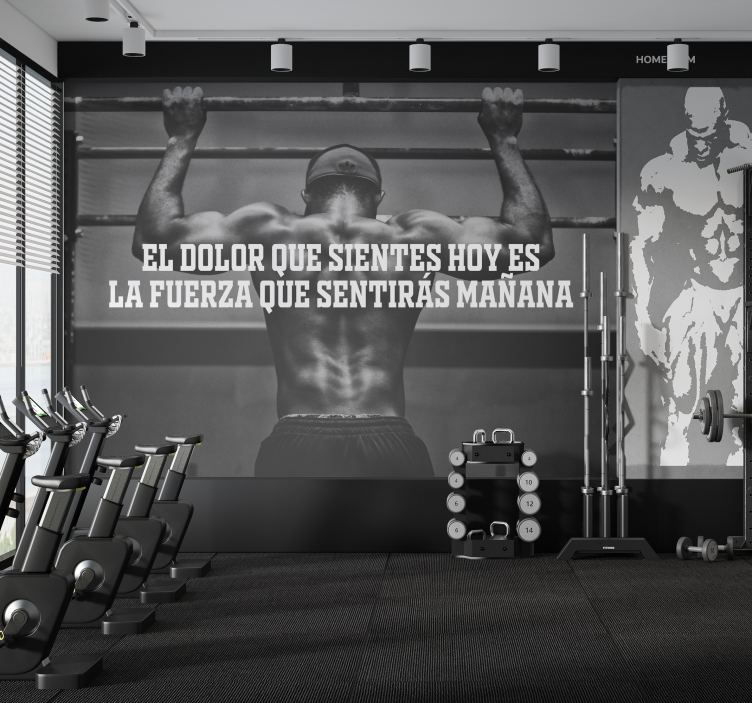 fotomural Frase Entrenamiento - TenVinilo