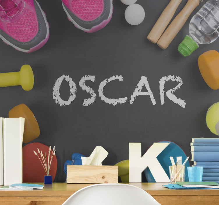 Fotomural frase esenciales de fitness - TenVinilo