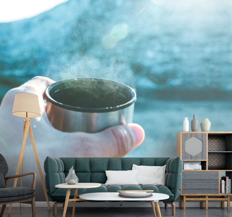 Fotomural gente sosteniendo bebida - TenVinilo