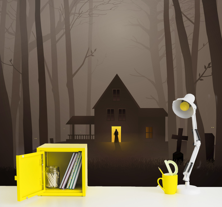 Fotomural halloween casa embrujada creepy - TenVinilo
