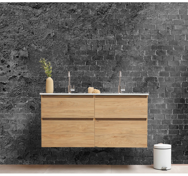 Fotomural imitación ladrillo superficie rugosa - TenVinilo