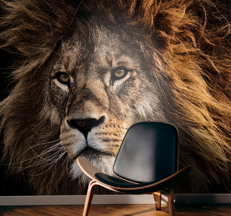 Fotomural león arte del león majestuoso - TenVinilo