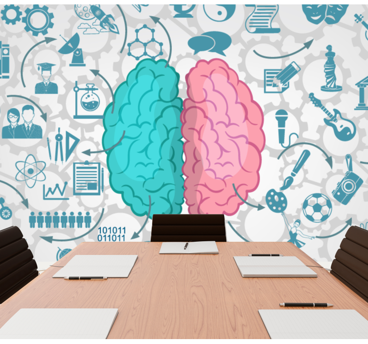 Fotomural moderno concepto cerebral creativo - TenVinilo