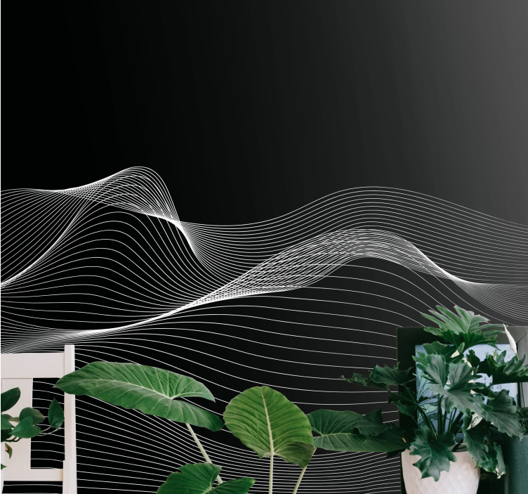 Fotomural moderno líneas elegantes y fluidas - TenVinilo